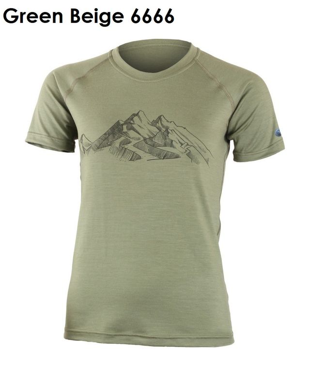 LASTING HILA 100% Merino Wool Women's T-Shirt with Print