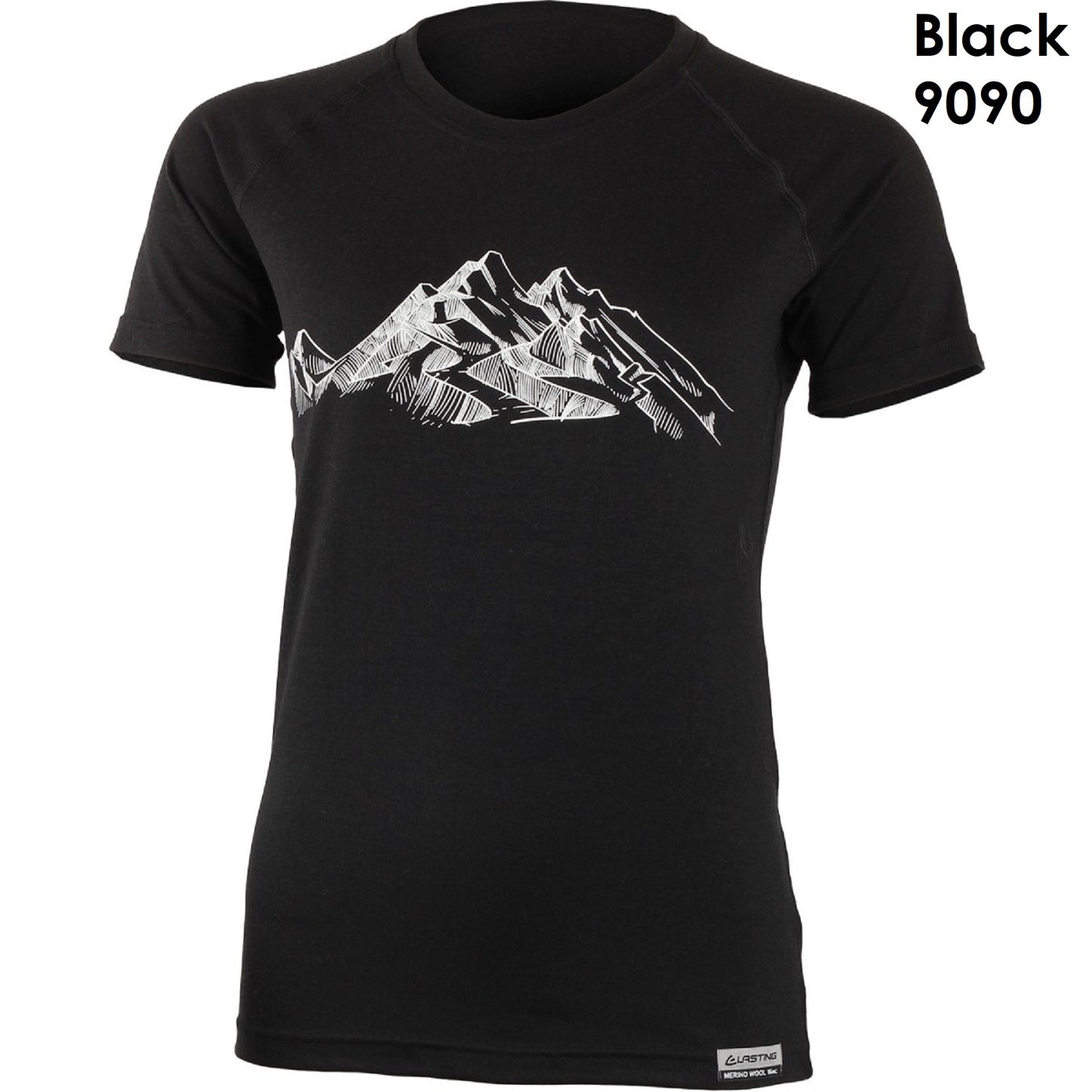 LASTING HILA 100% Merino Wool Women's T-Shirt with Print