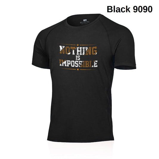 LASTING IMPOS 100 %  Merinowolle T-Shirt mit Print Herren