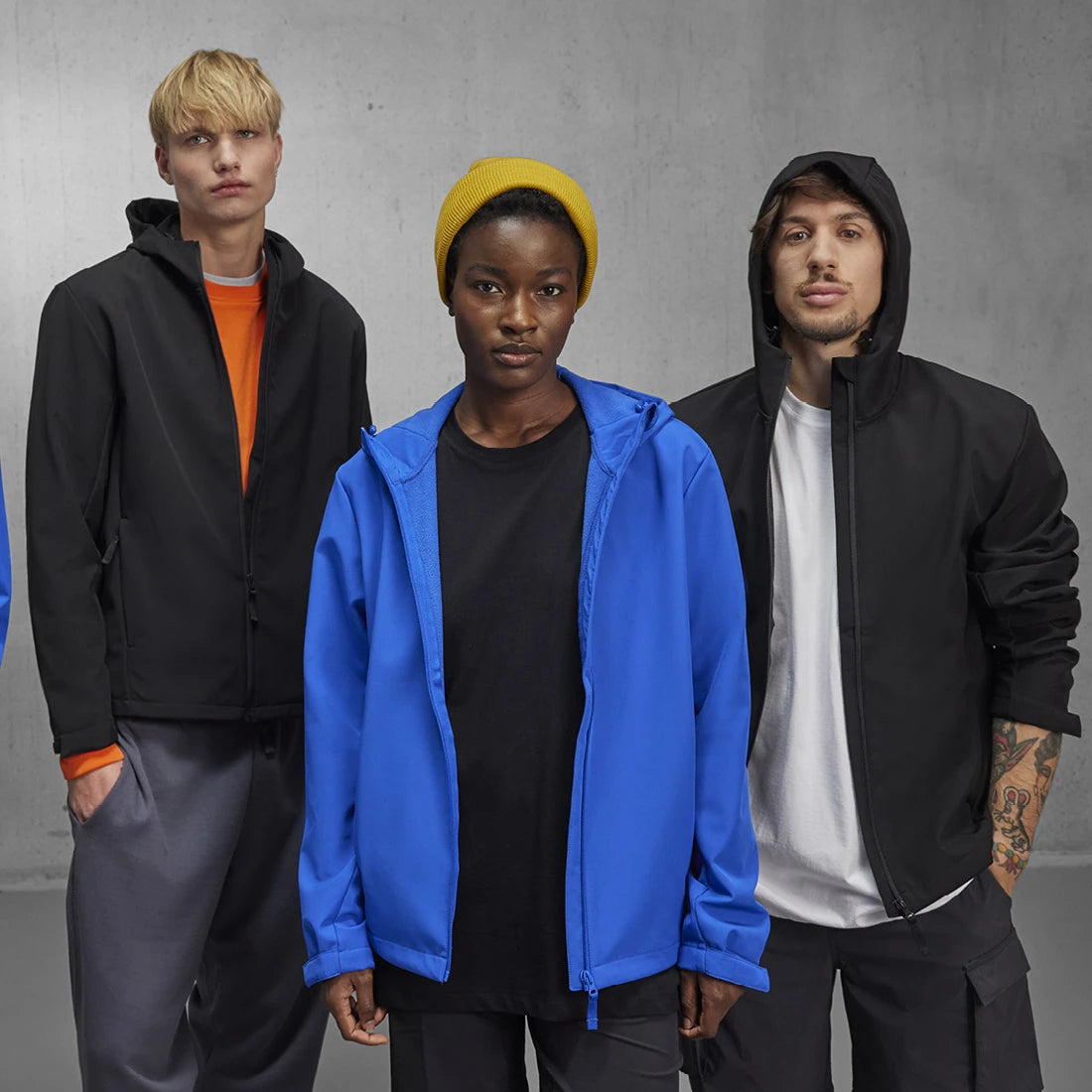 B&C Outerwear Reset 3Lr 10.000 mm wasserdichte Hoody Softshelljacke  Damen Herren Unisex