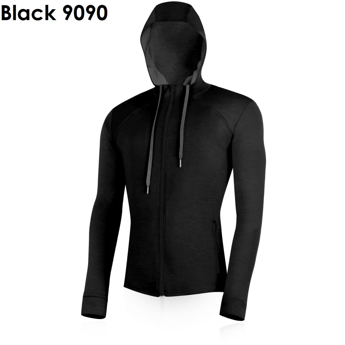 LASTING KARMIN Herren Sweatjacke aus 100 % Merinowolle mit durchgehendem Reißverschluss