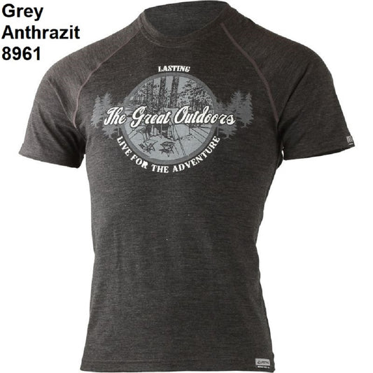 LASTING LUCAS Merino T-Shirt Herren mit Print