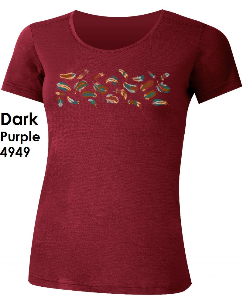 LASTING FLAVIA 100 % Merinowolle T-Shirt Damen mit Print