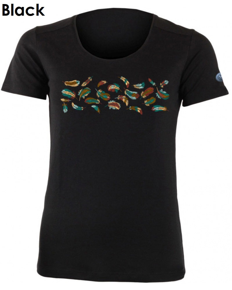 LASTING FLAVIA 100 % Merinowolle T-Shirt Damen mit Print