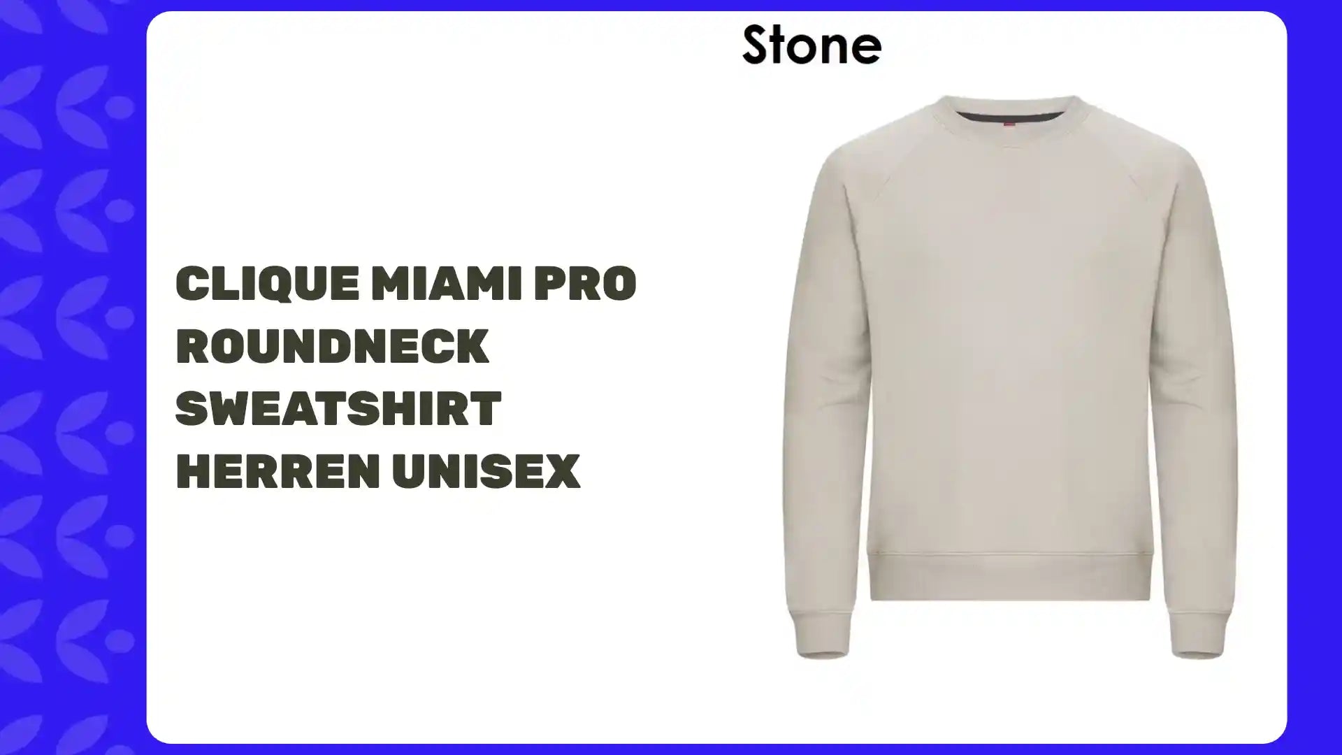 CLIQUE Miami PRO Roundneck Sweatshirt Herren Unisex by@Outfy