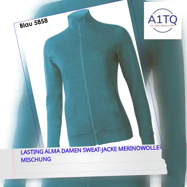 LASTING ALMA Damen Sweat-Jacke Merinowolle-Mischung by@Outfy