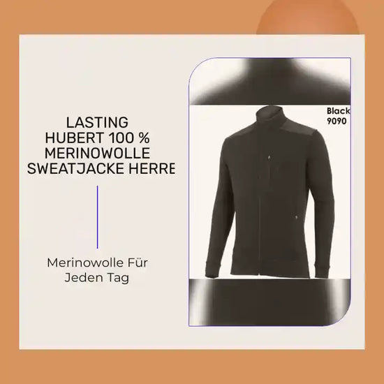 LASTING HUBERT&nbsp;100 % Merinowolle Sweatjacke&nbsp;Herren by@Outfy