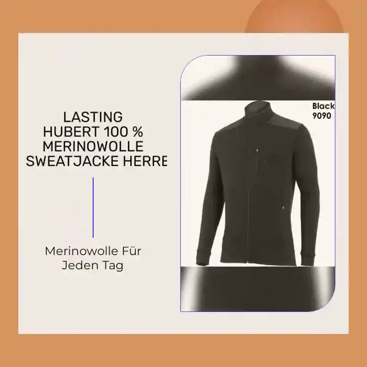 LASTING HUBERT&nbsp;100 % Merinowolle Sweatjacke&nbsp;Herren by@Outfy