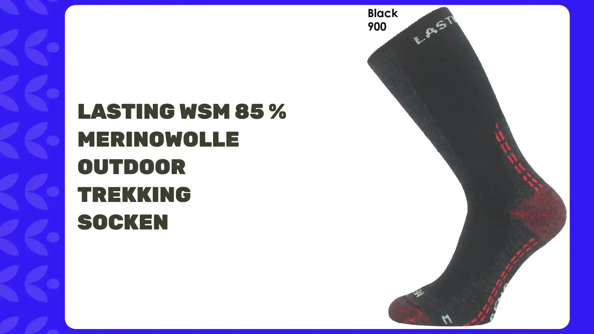 LASTING WSM&nbsp;85 % Merinowolle Outdoor Trekking Socken&nbsp; by@Outfy