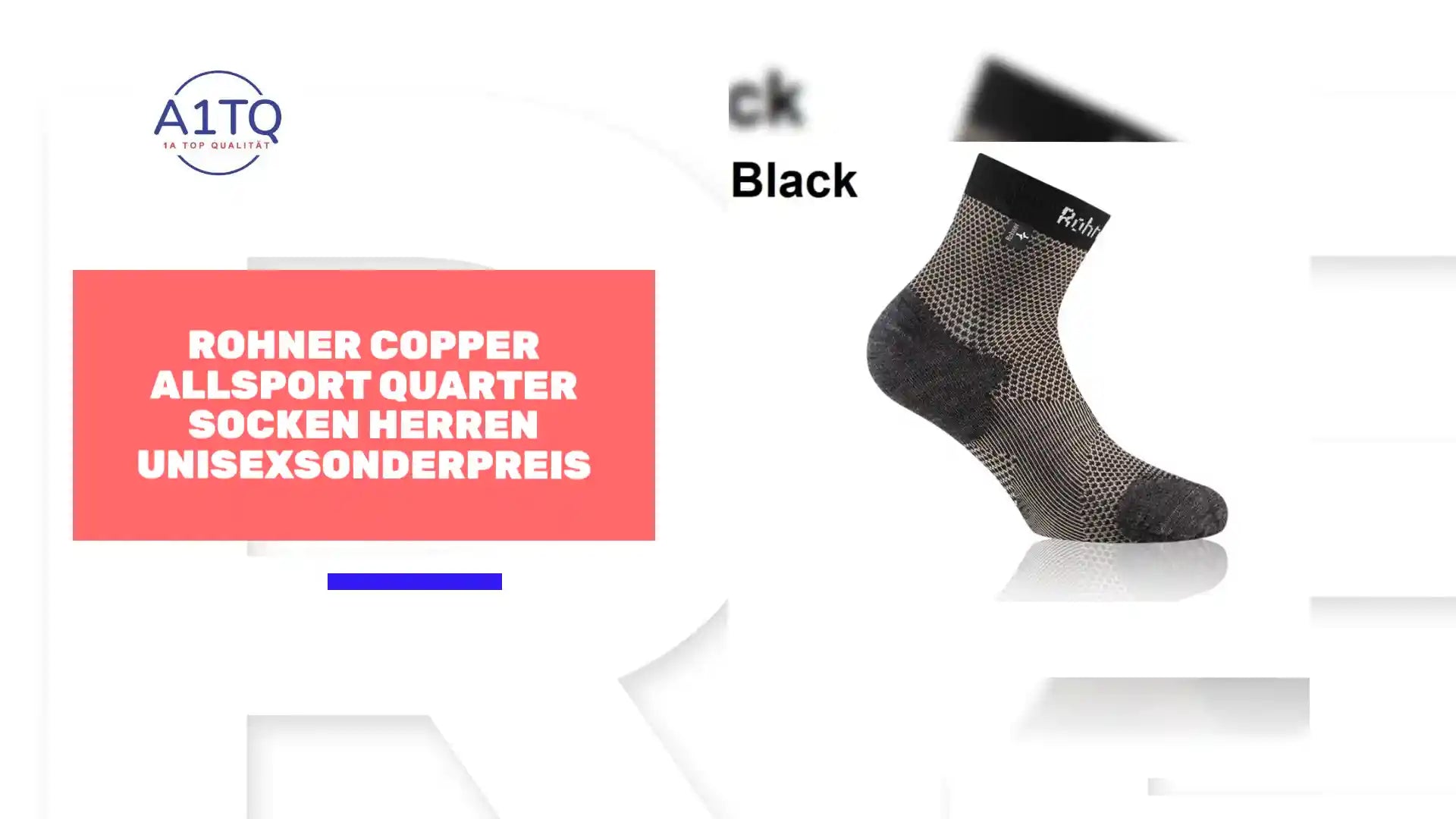 ROHNER Copper Allsport Quarter Socken Herren UnisexSonderpreis by@Outfy