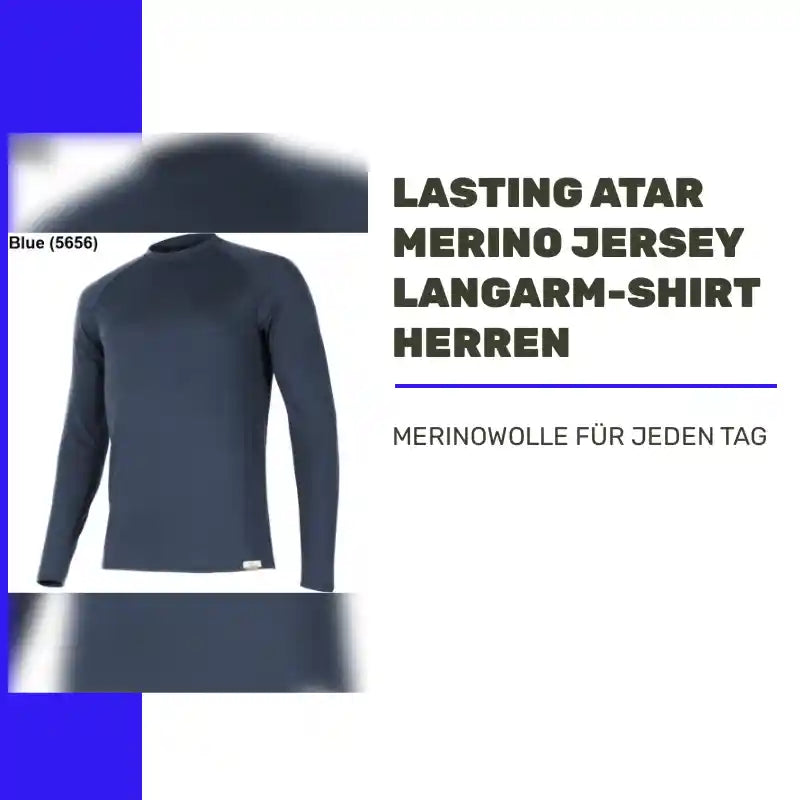 LASTING ATAR Merino Jersey Langarm-Shirt Herren by@Outfy