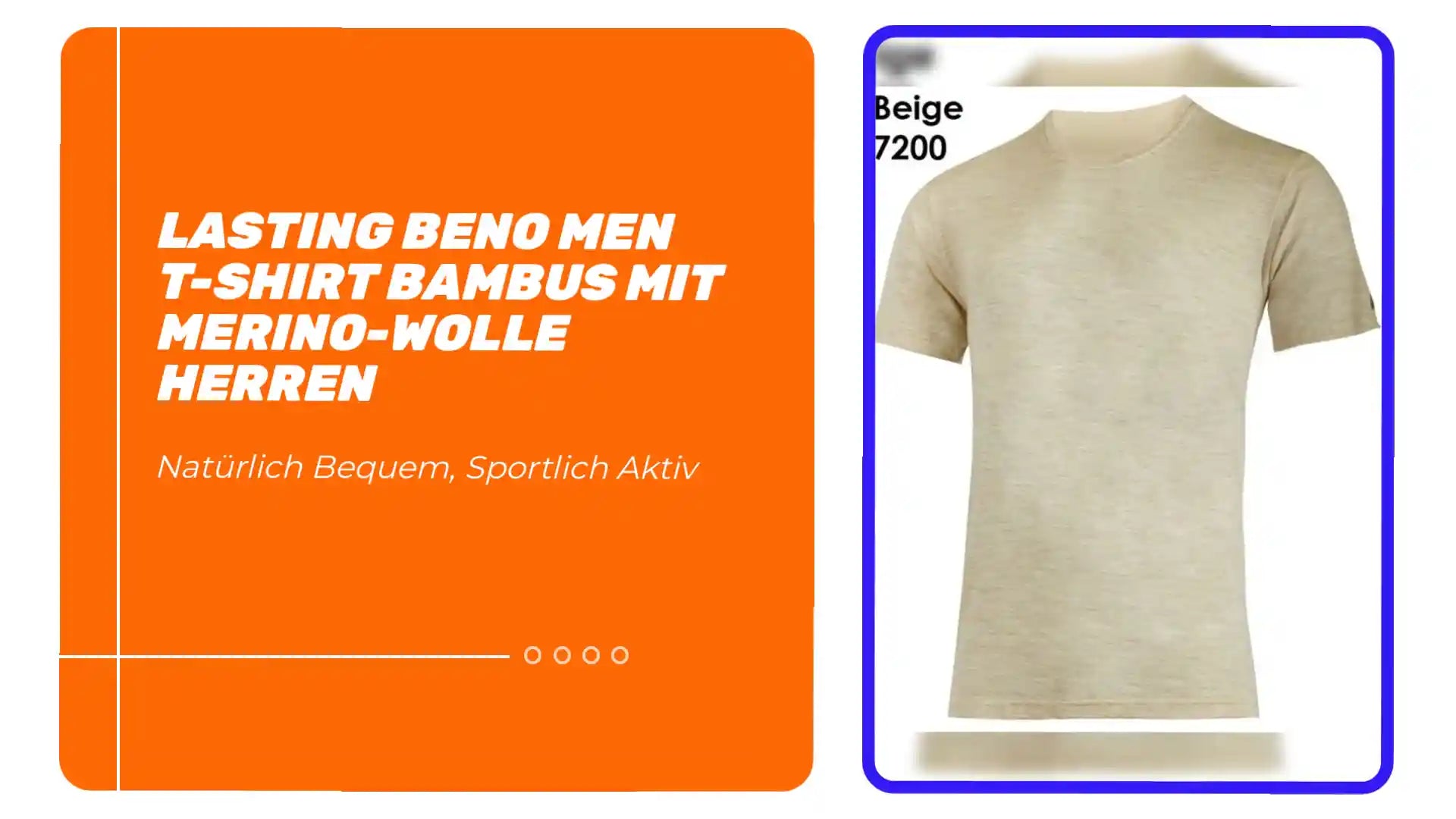 Lasting BENO Men T-Shirt BAMBUS mit MERINO-WOLLE Herren by@Outfy