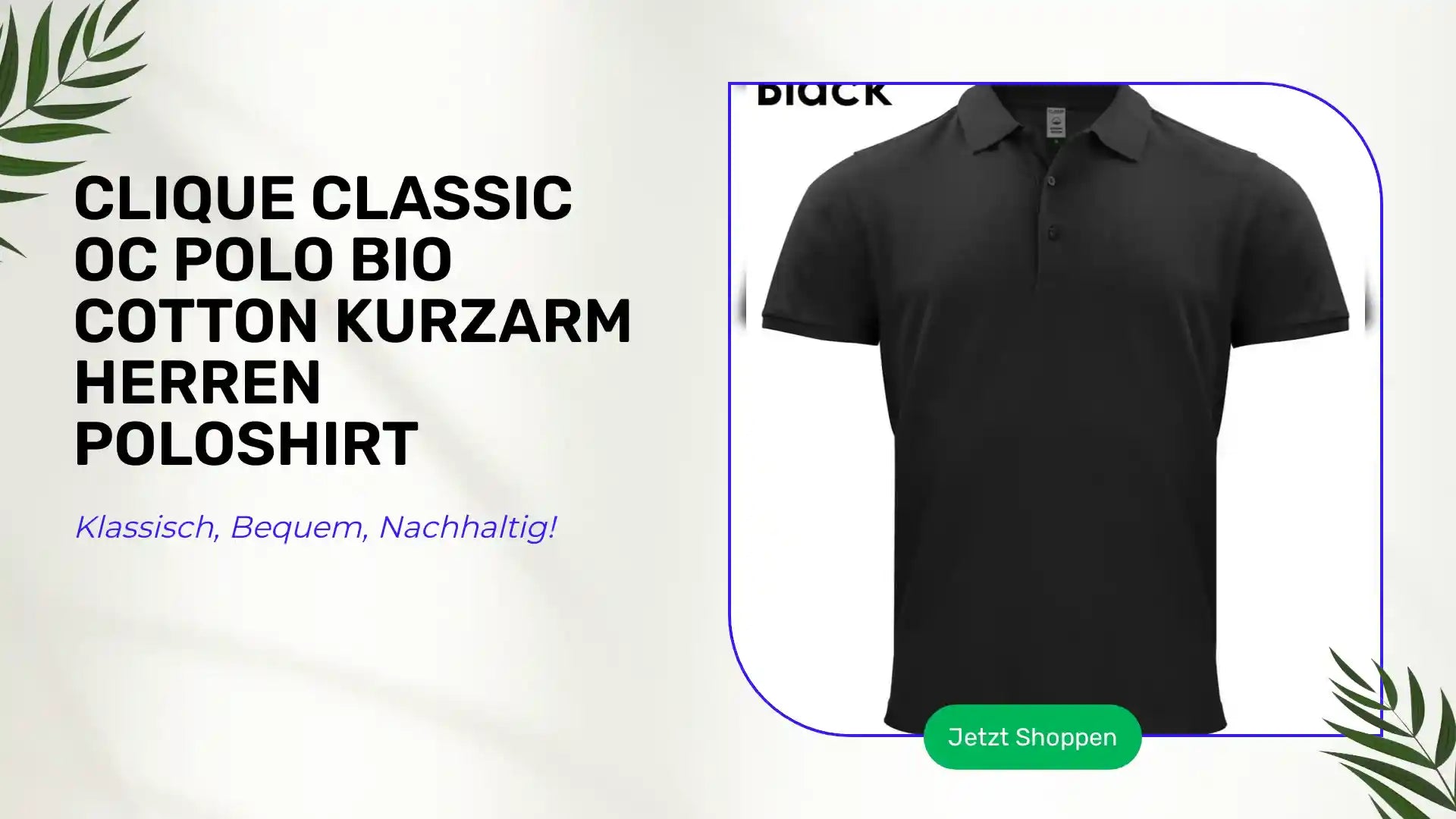 Clique Classic OC Polo Bio Cotton Kurzarm Herren Poloshirt by@Outfy