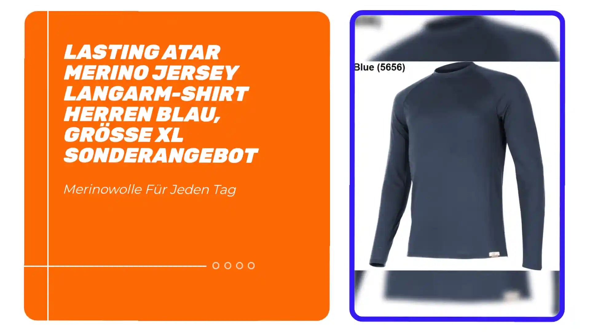 LASTING ATAR Merino Jersey Langarm-Shirt Herren blau, Gr&ouml;sse XL Sonderangebot by@Outfy