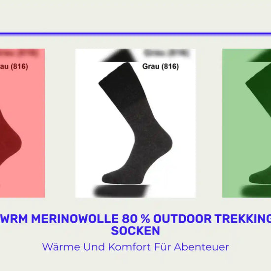 LASTING WRM Merinowolle 80 % Outdoor Trekking Medium Socken by@Outfy
