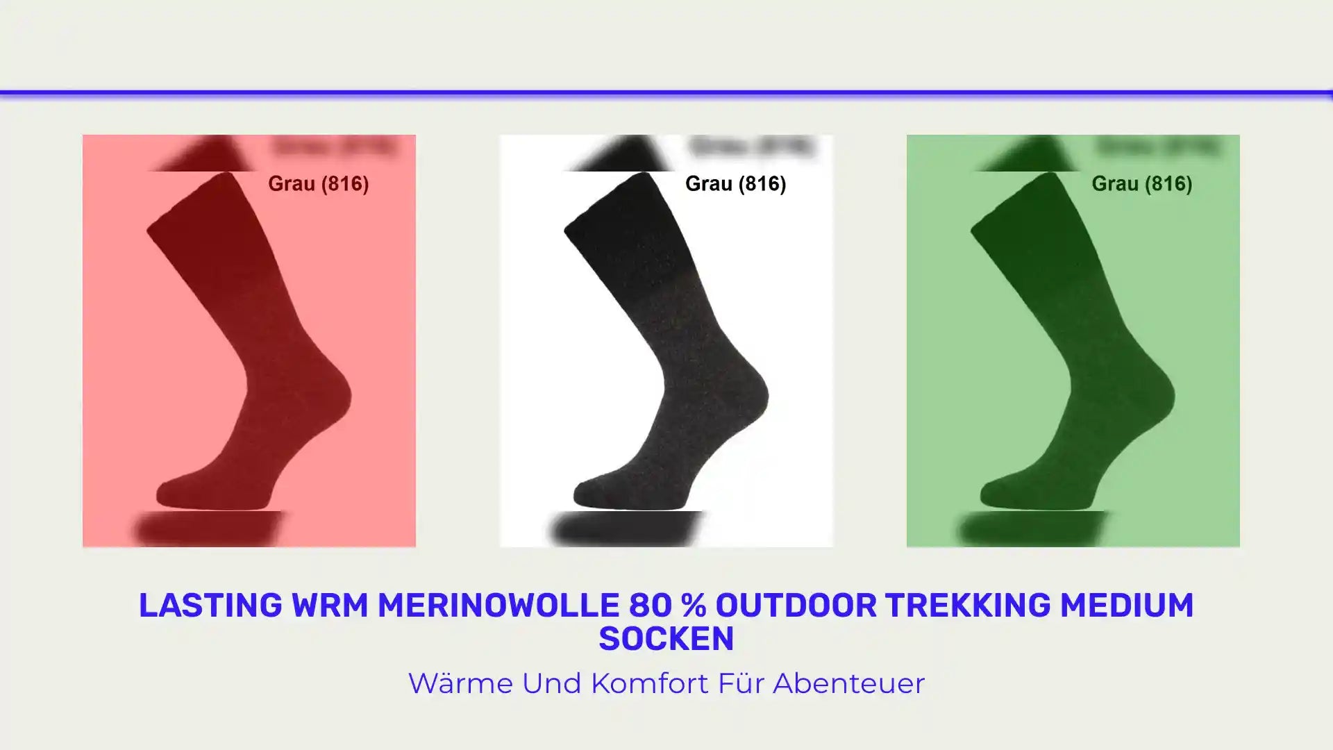 LASTING WRM Merinowolle 80 % Outdoor Trekking Medium Socken by@Outfy