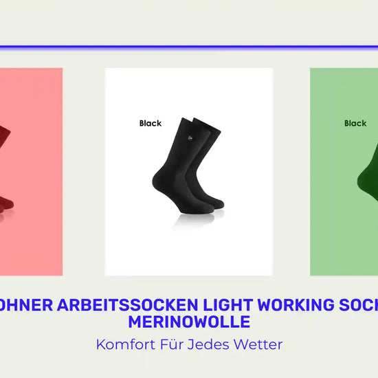 ROHNER Arbeitssocken Light Working Socks Merinowolle by@Outfy