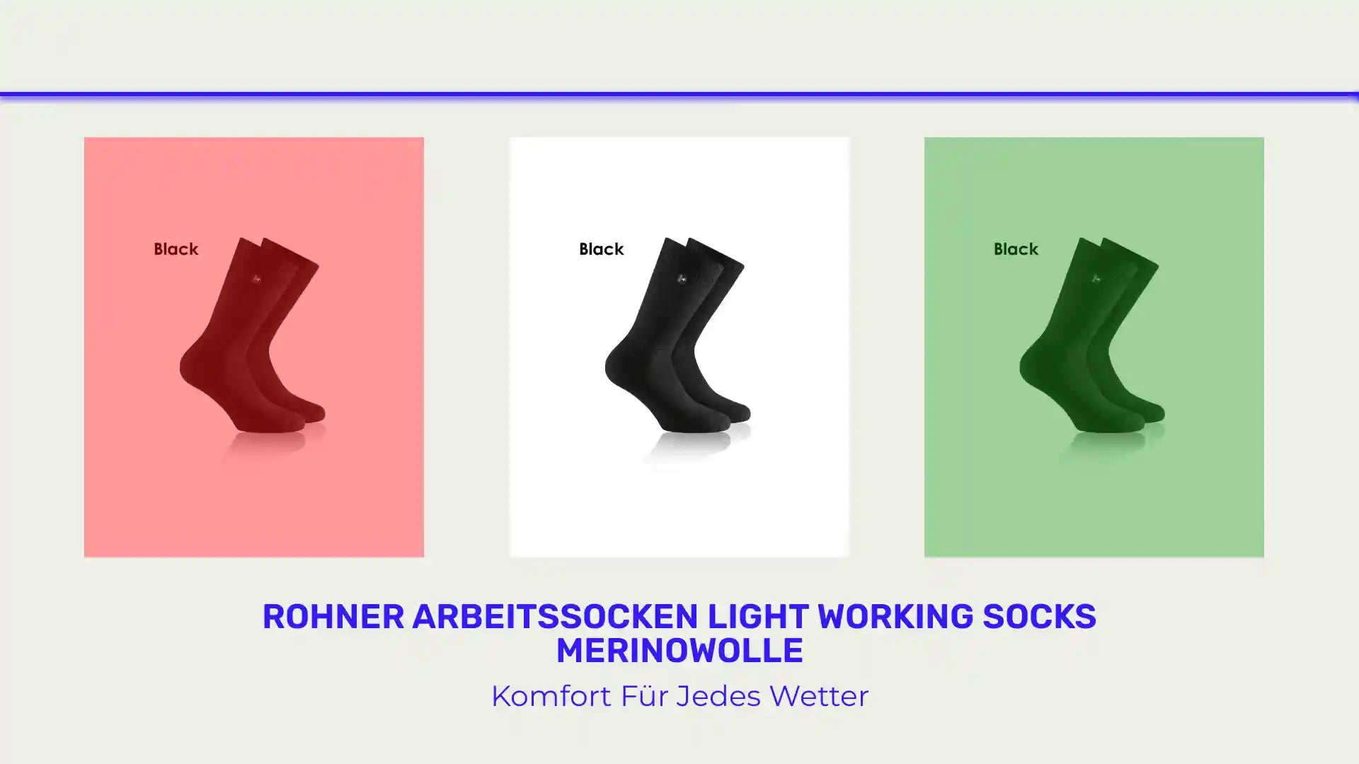 ROHNER Arbeitssocken Light Working Socks Merinowolle by@Outfy
