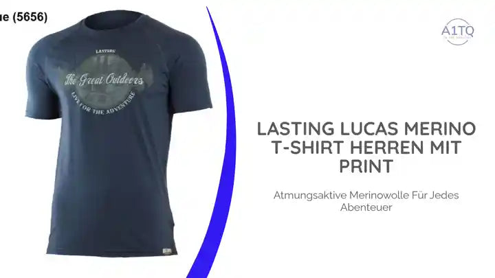 LASTING LUCAS Merino T-Shirt Herren mit Print by@Outfy