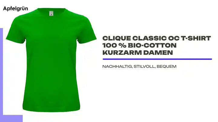 Clique Classic OC T-Shirt 100 % Bio-Cotton Kurzarm Damen by@Outfy