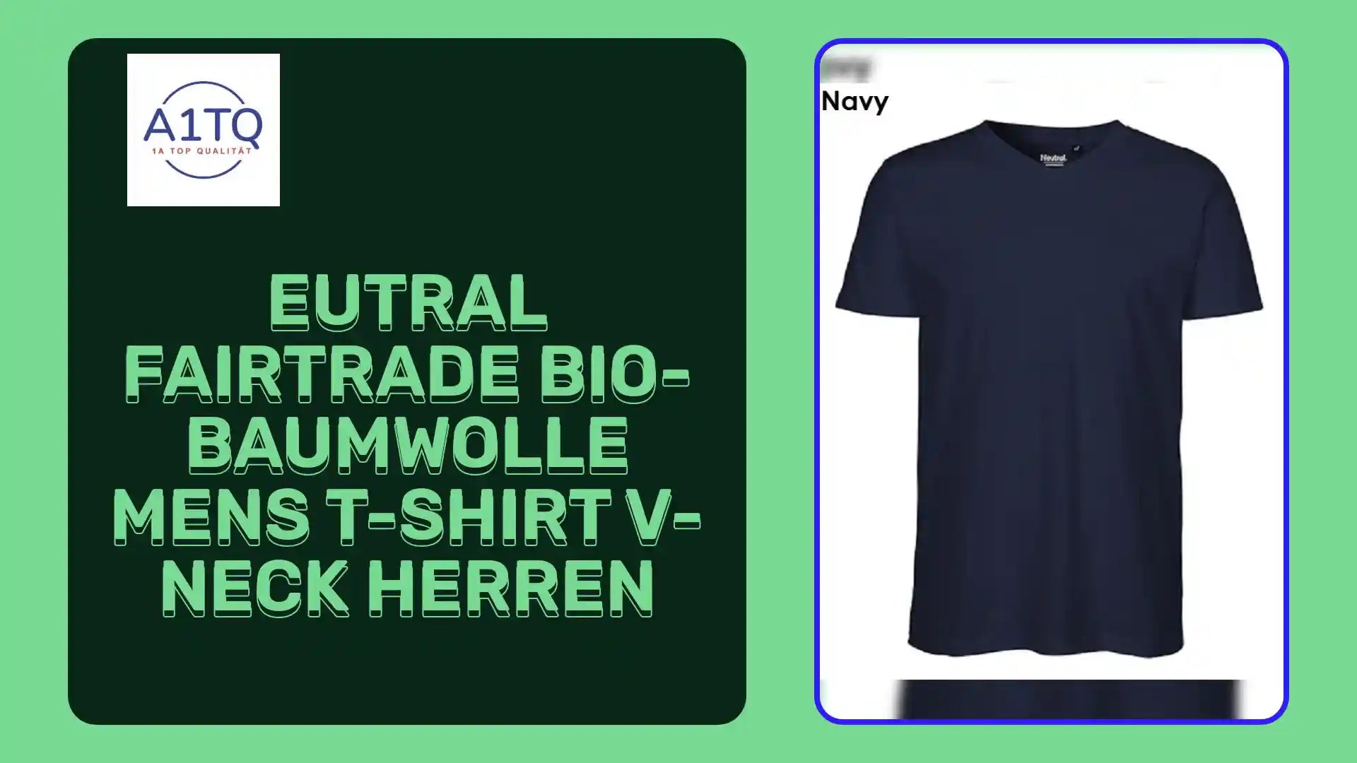 EUTRAL Fairtrade Bio-Baumwolle Mens T-Shirt V-Neck Herren by@Outfy