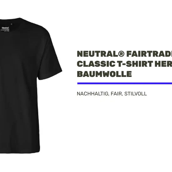 NEUTRAL&reg; Fairtrade Mens Classic T-Shirt Herren Bio-Baumwolle by@Outfy