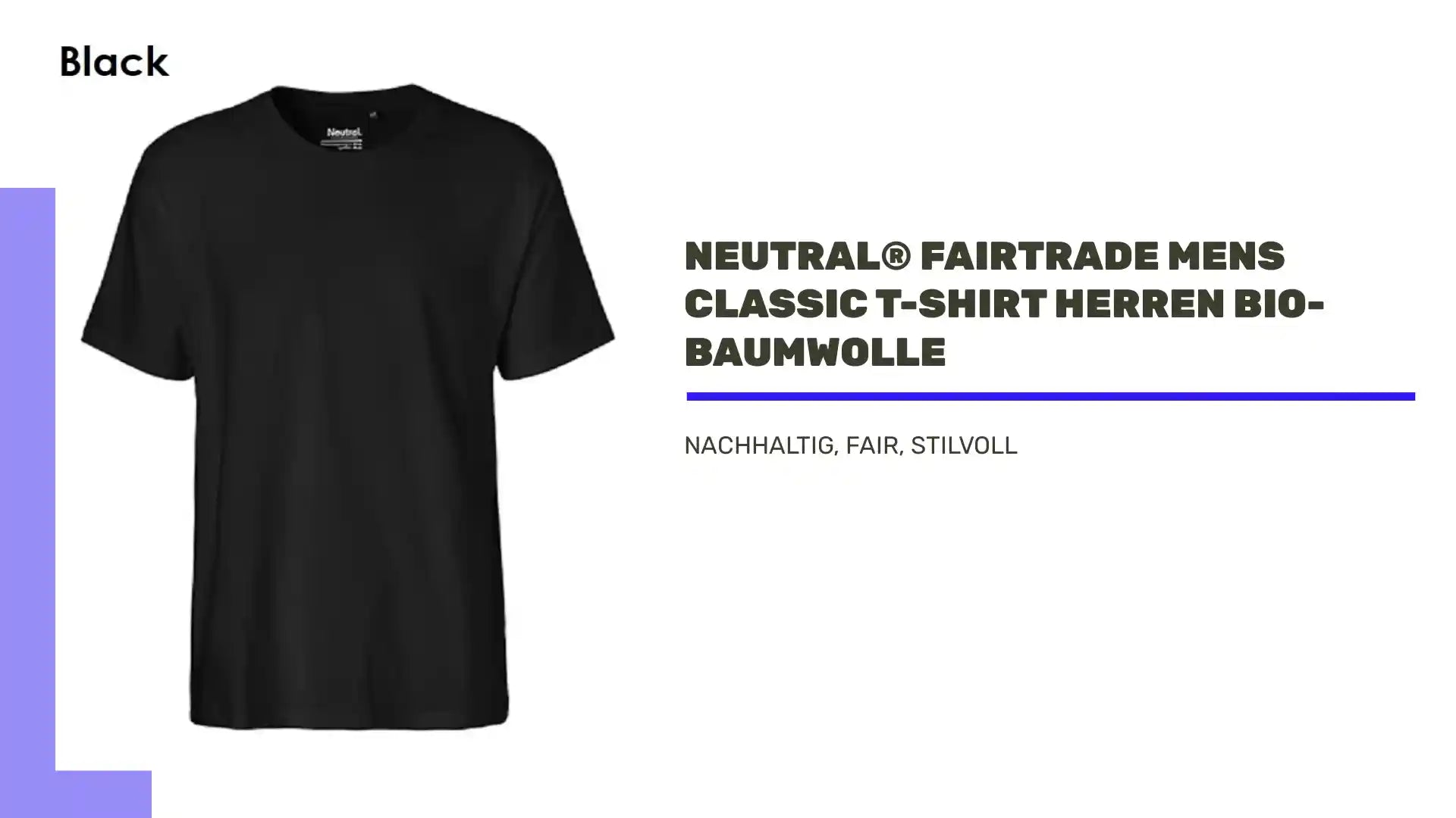 NEUTRAL&reg; Fairtrade Mens Classic T-Shirt Herren Bio-Baumwolle by@Outfy