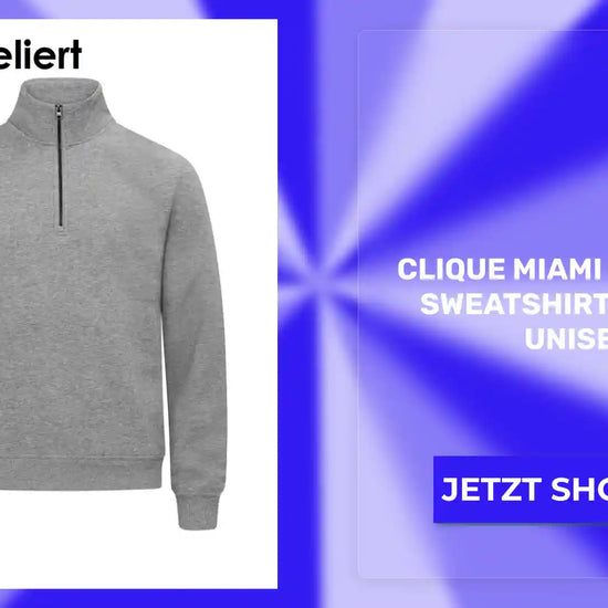 CLIQUE Miami Half Zipp Sweatshirt Herren Unisex by@Outfy