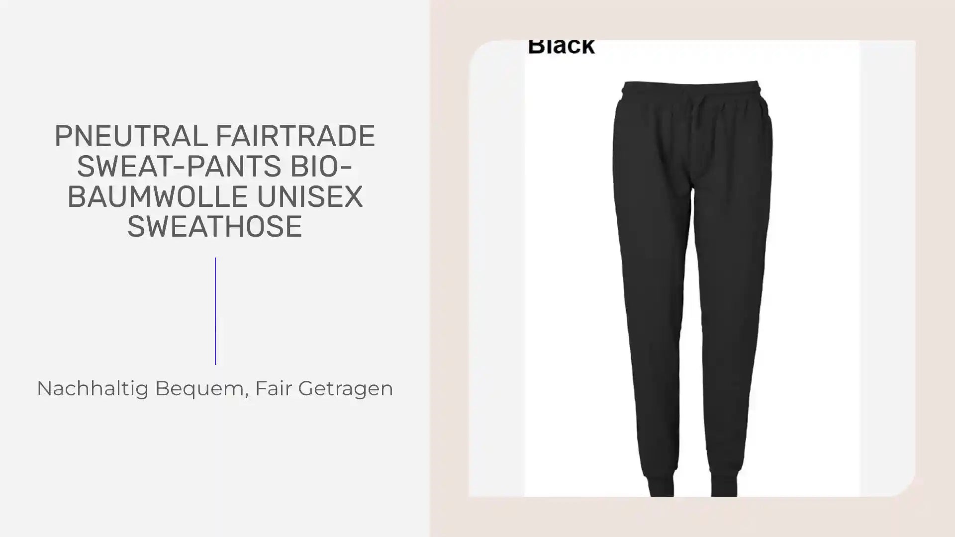 PNEUTRAL Fairtrade Sweat-Pants Bio-Baumwolle Unisex Sweathose by@Outfy