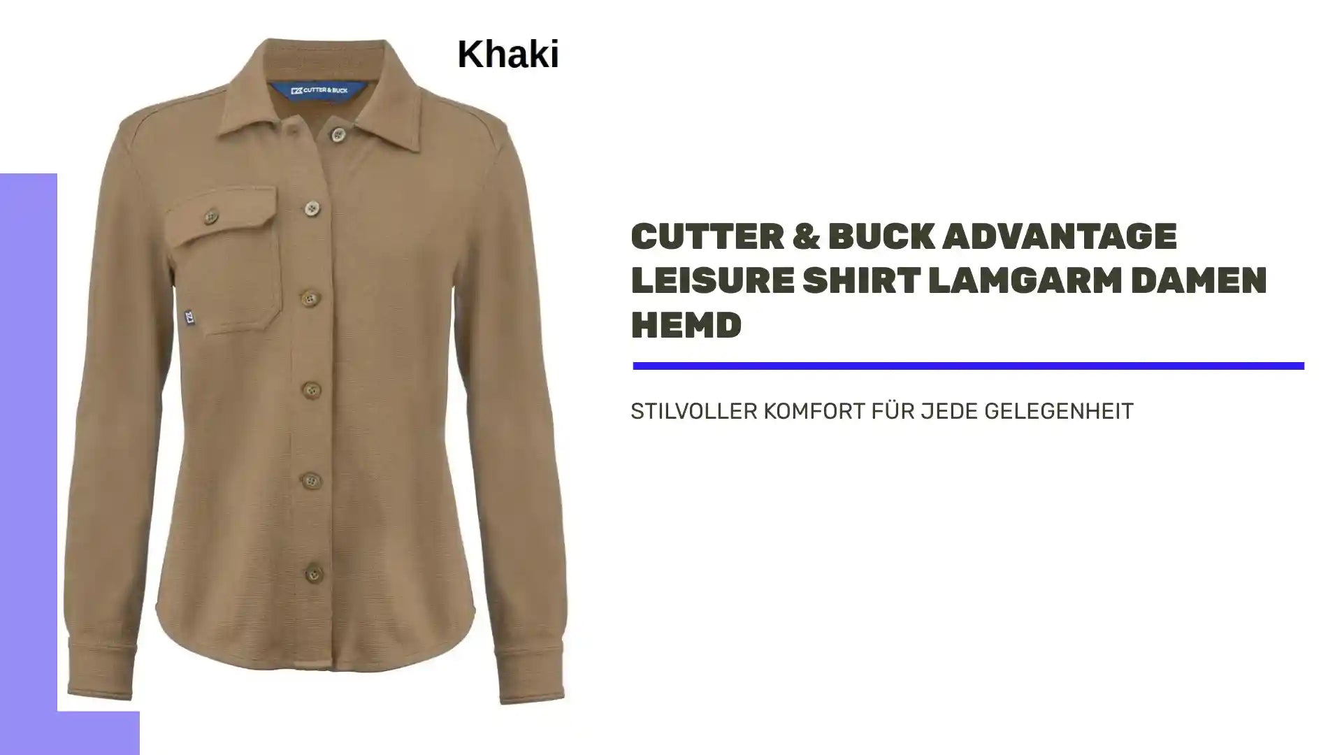 Cutter &amp; Buck Advantage Leisure Shirt Lamgarm Damen Hemd by@Outfy