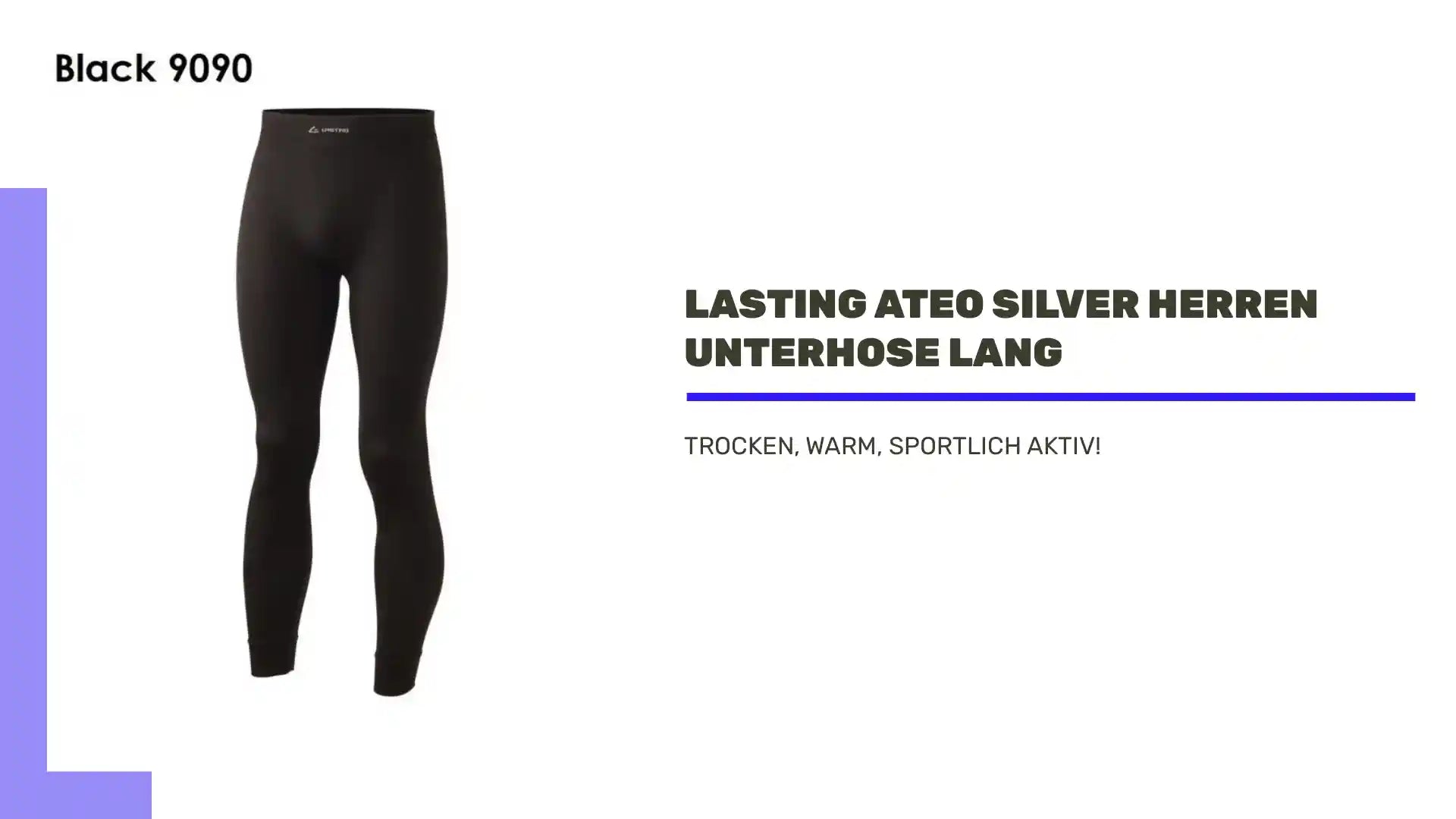LASTING ATEO Silver Herren Unterhose lang by@Outfy