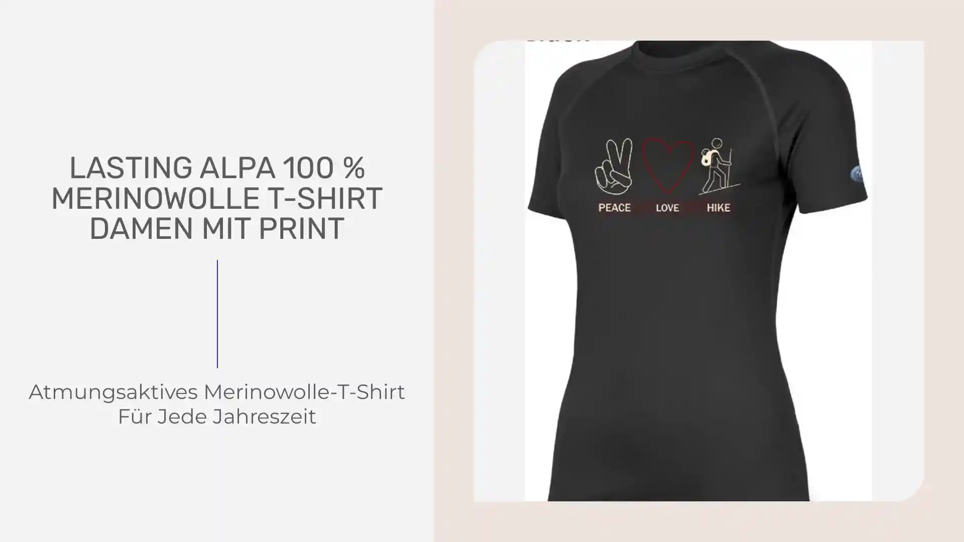 LASTING ALPA 100 % Merinowolle T-Shirt Damen mit Print by@Outfy