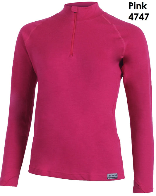 LASTING LAURA 100 % Merinowolle Sweatshirt ¼ Zip Damen